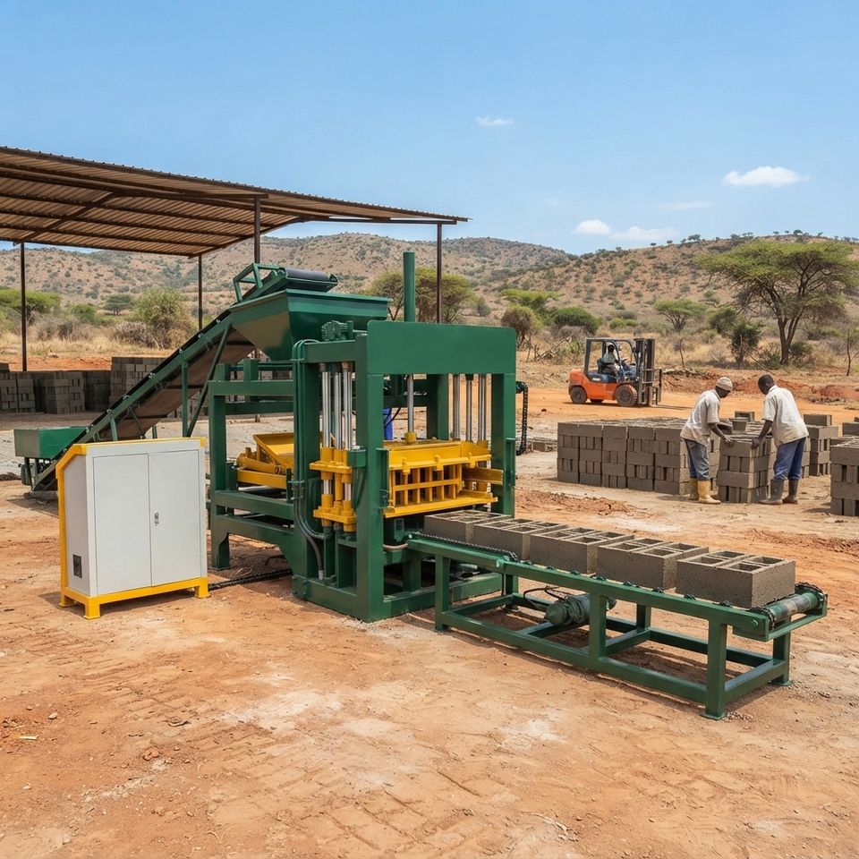 Hydraulic Automatic Concrete Block Brick Making Machine QT6-15 for ...