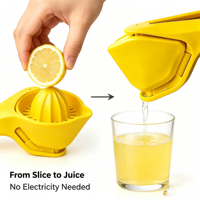Handmatige plastic citruspers, kleine huishoudelijke draagbare fruit- en groentesqueezer, multifunctioneel keukengereedschap