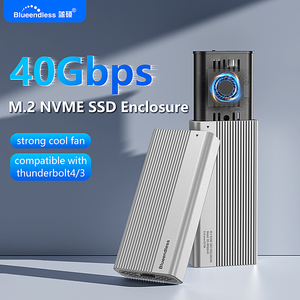 40Gbps Bên Ngoài M.2 NVME PCIE <span class=keywords><strong>SSD</strong></span> Vỏ Vỏ Quạt Làm Mát Không Cần Dụng Cụ USB-C Tương Thích Với <span class=keywords><strong>Thunderbolt</strong></span> 3/4 USB3.2/3.1/3.0/2.0 - Product Image 3