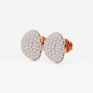 Élégantes boucles d'oreilles à trois pierres en diamant de laboratoire rond de 1,5 carat avec éclat brillant, bijoux de luxe éthiques pour femmes - Product Image 2