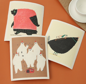 Paños de Limpieza Absorbentes de Esponja, Lavables y Reutilizables, Toallas de <span class=keywords><strong>Cocina</strong></span> Suaves, Paño de <span class=keywords><strong>Cocina</strong></span> de Pulpa de Madera, Paño de <span class=keywords><strong>Cocina</strong></span> Sueco - Product Image 2