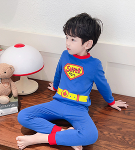ชุดนอนการ์ตูนซูเปอร์ฮีโร่สุดน่ารักสำหรับเด็กผู้ชาย ชุดนอนสองชิ้น ชุดนอนใส่สบายสำหรับอยู่บ้าน - Product Image 4