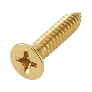 Viti autofilettanti a <span class=keywords><strong>testa</strong></span> piatta Phillips in ottone di precisione per dispositivi elettronici, mobili e piccoli assemblaggi - Product Image 4