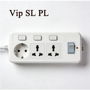 Улучшенная сетевая розетка <span class=keywords><strong>PL</strong></span> 8-в-1 для ЕС, настенная, с удлинителем - Product Image 1