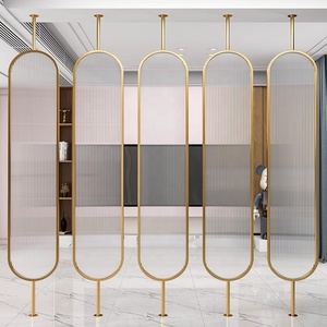 Paravent en verre trempé |   Écran métallique rotatif |   Séparateur de pièce de <span class=keywords><strong>bureau</strong></span> moderne - Product Image 1
