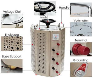 Trasformatore Variabile Automatico <span class=keywords><strong>Trifase</strong></span> 50KVA Variac 0-500V - Product Image 3