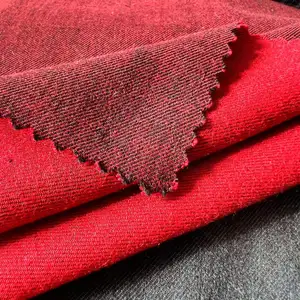 Tessuto misto cashmere tinto in filo spazzolato tessuto per camicie in twill di lana