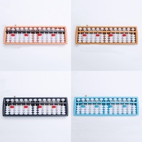 13 tiges en plastique, mini abaque arithmétique portable, perles brunes, calcul mathématique, abaque chinois, marque LINK, LK-BP5-26