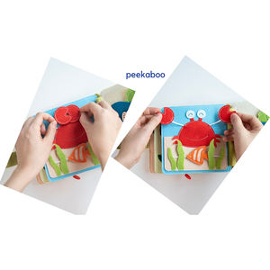 Libro Sensorial Montessori Lavable para Niños Pequeños, Libro de Actividades 3D de Fieltro para Bebés, Libro de Aprendizaje Temprano de Fieltro para Bebés, Marca FUAN, <span class=keywords><strong>1</strong></span>-6 Años - Product Image 3