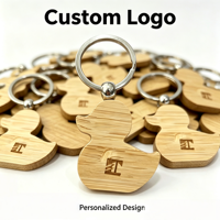 Porte-clés vierge en bambou Moso, personnalisable par gravure laser, logo sur mesure, cadeau souvenir d'entreprise créatif, ornement portable pour sac