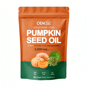 Cápsulas de Aceite de Semilla de Calabaza de 3000 mg con Aceite Puro Virgen de Saw Palmetto, Ácidos Grasos Esenciales, Fitoesteroles, Favorece la Salud del Cabello y del Sistema Urinario - Product Image 1