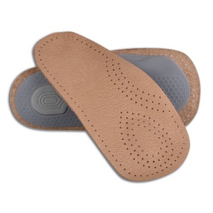 Orthotic Arch Support Insole L2 3/4 Genuine Leather Latex Metatarsal Plantar Fasciitis Insole High Arch Support Footcare Orthotics