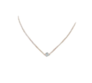 Collana <span class=keywords><strong>acquamarina</strong></span> naturale da donna March pietra preziosa <span class=keywords><strong>gioielli</strong></span> <span class=keywords><strong>con</strong></span> maglia a sfera ciondolo perline di cristallo collana regalo - Product Image 6