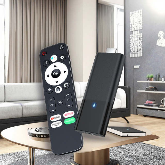 Popular Smart Ott AllWinner H313 BT Voice Remote Control Android 10 ATV Display Dongle Set Top Box 4k Smart Android Tv Stick