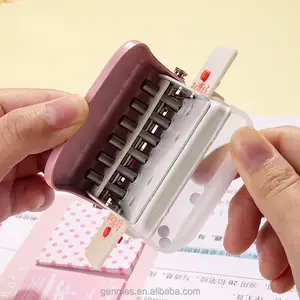 Easy To Operate Mini Style Portable DIY Manufactured Loose-leaf Hole Punches 6 Hole Paper Punch Machine 99H9