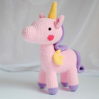 Greenmart-Peluche personnalisée en forme de licorne, jouet personnalisé, fait à la main, quantité minimale de commande bas
