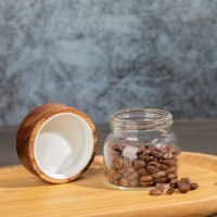 Vente en gros de pots en verre transparent à large ouverture de 100 ml avec couvercles en plastique, qualité alimentaire, écologiques, pour la cuisine, le chocolat, les noix, le sucre, les chewing-gums