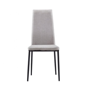 A buon mercato Grigio <span class=keywords><strong>Tessuto</strong></span> di Lino In Tubo di Acciaio Sedia Da Pranzo - Product Image 2