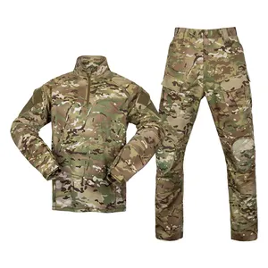 Set lengkap seragam taktis luar ruangan, pakaian taktis Hijau kodok