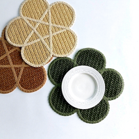 Sous-verres et sets de table en papier brun de forme irrégulière, isolants thermiquement, 38 cm, style moderne et simple, pour mariages, jardins d'enfants et tables à manger