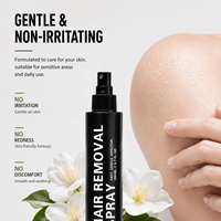 Spray dépilatoire professionnel pour hommes, action rapide 3-8 min, adapté aux peaux sensibles, utilisation corps entier, personnalisable 100ml-500ml & boîte