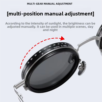 Lunettes de soleil polarisées créatives MOSI Modèle 8128, faites à la main, réglables, ND UV400, pour appareil photo – Idéales pour les voyages en extérieur, en métal, personnalisables
