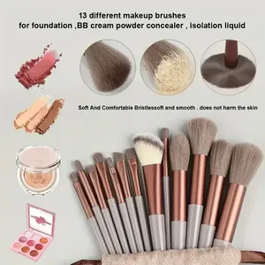Set de Brochas de Maquillaje Profesional - Brochas Cosméticas Suaves y Esponjosas para Base, Polvo, Sombra de Ojos y Difuminado, Herramientas de Belleza - Product Image 3