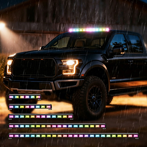 Nueva Barra de Luces LED de Advertencia RGB, Barra de Luces Estroboscópicas para Vehículos, Luces Intermitentes Multifunción de Color de Ensueño para Autos y Camiones - Product Image 1