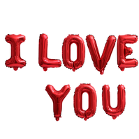 I LOVE YOU décoration de mariage saint-valentin fourniture de fête ensemble de ballons en aluminium