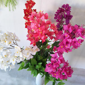 E-L002 Longues Branches Fleur <span class=keywords><strong>De</strong></span> Prunier Artificielle Rouge Bougainvilliers Speetabilis Décoration Fleurs - Product Image 5