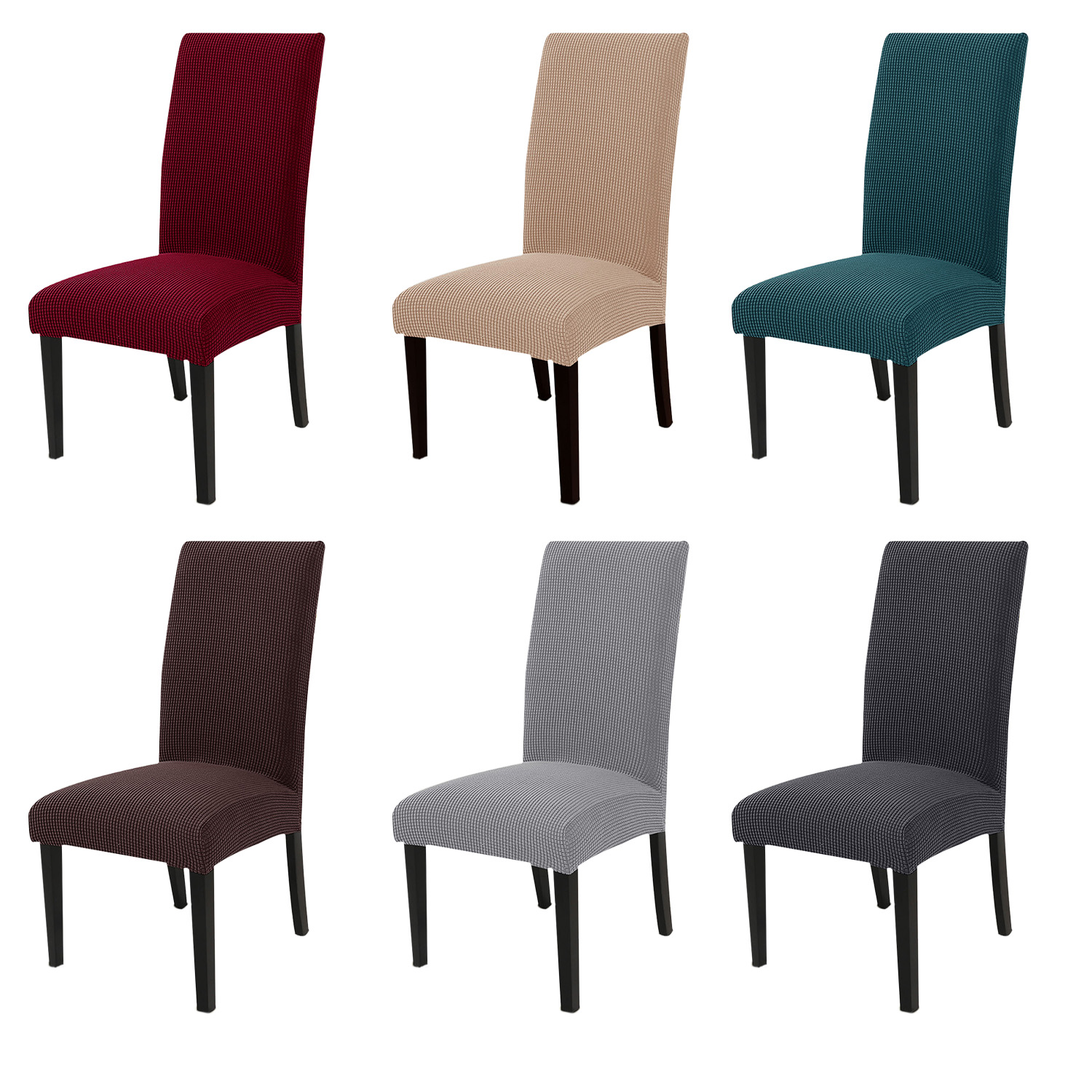 Housses de siège extensibles pour chaises de salle à manger françaises, housses de siège amovibles pour chaises de salle à manger