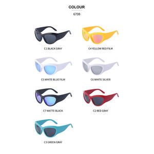 Lunettes de soleil sportives pour femmes de style européen, UV400 polarisées, monture en PC, coupe-vent pour le cyclisme, protection solaire classe 2, LDH-6708 - Product Image 2
