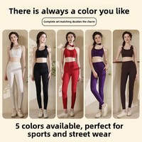 Ensemble de sport et fitness pour le yoga, effet seconde peau, sculptant, dos élégant, motif floral, soutien-gorge une pièce avec coussinets, pour Pilates, hiver et entraînement quotidien