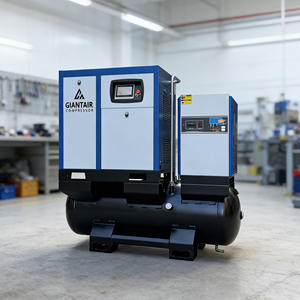 Compresseur d'air industriel portable à vis, monophasé 220V, petit, silencieux, 7,5KW 10HP avec sécheur, certifié CE pour atelier automobile - Product Image 1