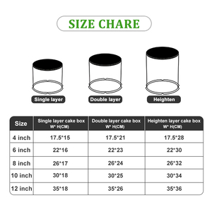 Wholesale Eco-Friendly 3-Tier 6-Inch PET Transparent Round Cake <strong>Box</strong> with Lid Clear <strong>Plastic</strong> <strong>Box</strong> for Birthday &amp; Anniversary Cakes - Product Image 5