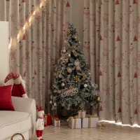 Rideaux occultants à œillets imprimés bonhomme de neige mignon pour chambre d'enfant, draperie thermique pour fenêtre de chambre de bébé, décoration de Noël