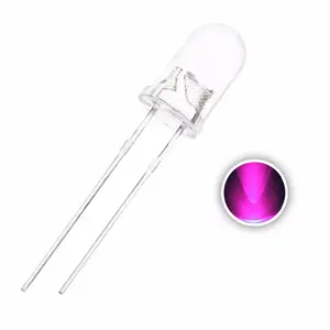 DIP 5 Mm Hồng LED Diode Nước Rõ Ràng Lens Trong Suốt 5 Mm Light-Emitting Diode Ánh Sáng