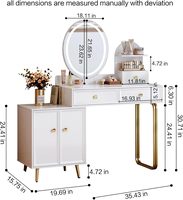 Coiffeuse Hollywood Coiffeuse Miroir Table Vanité Pour Ensemble De Maquillage Meubles De Chambre À Coucher