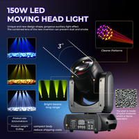 Faisceau LED 150W Lumière principale mobile 12CH DMX Sound-Activated RGBW Disco DJ Party Stage Lights for Nightclub Events