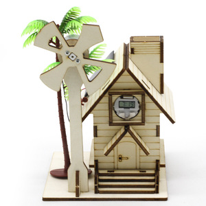 Kit de casa de reloj de madera con energía solar, juguete de experimento científico para niños de 7 a 9 años, modelo educativo de construcción STEM - Product Image 4