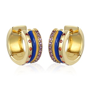 Moderno Designer on-line 925 argento zircone smalto <span class=keywords><strong>orecchini</strong></span> moda <span class=keywords><strong>donna</strong></span> indiana gioielli di vendita calda per il regalo - Product Image 1