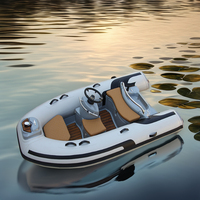 Bateau pneumatique semi-rigide à coque en fibre de verre pliable de 10 pieds certifié CE, bateau à ponton RIB300C avec moteur