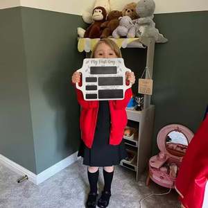 Meubles de luxe pour enfants premier jour d'école signe mural magnétique décoratif lits de tableau noir pour enfants cadre de règle en bois personnalisé - Product Image 4