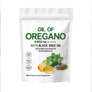 Cápsulas de Aceite de Orégano 180 Unidades, Aceite de Semilla Negra, Apoyo Inmunológico, Sin OMG, Suplemento Dietético para Adultos, Salud Inmunológica Estacional - Product Image 1