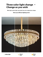 Lustre moderne de luxe vintage rustique à hauteur réglable en cristal doré pour la maison, le bureau, la chambre, le restaurant, le mariage
