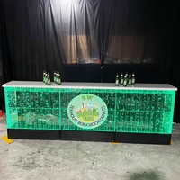 Comptoir lumineux LED décoratif, mur de bulles d'eau, bar, hôtel, cave à vin, centre commercial, plastique acrylique transparent, taille personnalisable, moderne