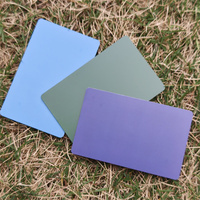 Expédition immédiate – Carte RFID NFC programmable en acier inoxydable, étanche, haute performance, avec puce NTAG213 vierge, couleurs noir, violet, vert, bleu, blanc