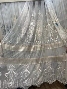Nouvelle conception de rideau brodé en tissu transparent brodé de style turc - Product Image 6