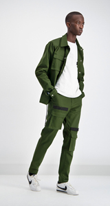 2019 Newest Fashion Spring/Winter Wholesale Custom 100 Percent Cotton <strong>Denim</strong> Cargo <strong>Jacket</strong> <strong>Green</strong> - Product Image 2
