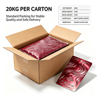 Revêtement en poudre époxy polyester rouge rubis à motif aquatique, compatible OEM/ODM personnalisé pour l'application intérieure sur métal (revêtements et peintures)